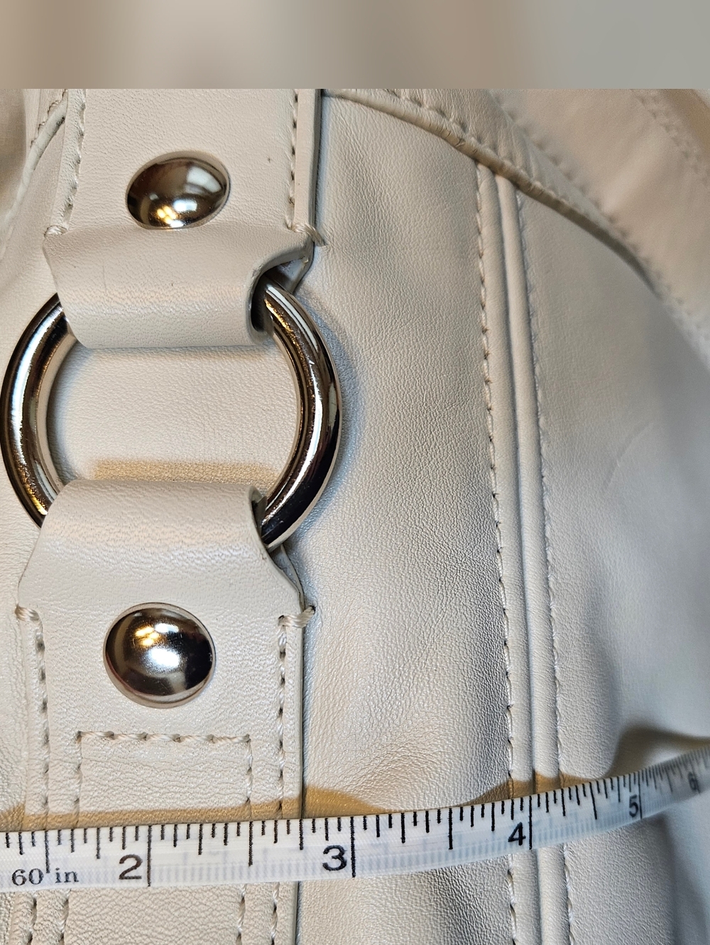 Coach Zoe Ivory Leather Hobo Shoulder Bag - Picture 14 of 16